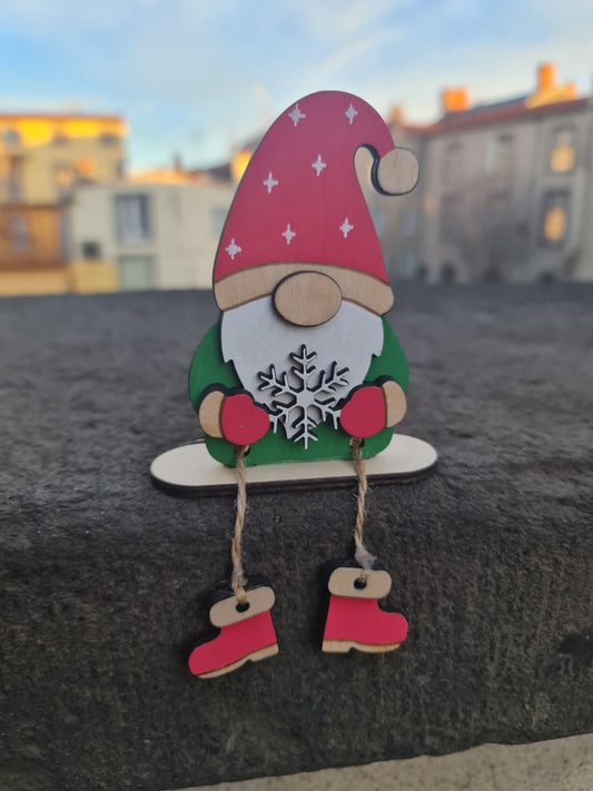 Gnome en bois (Flocon)