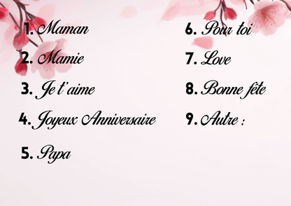 Rose en bois à personnaliser